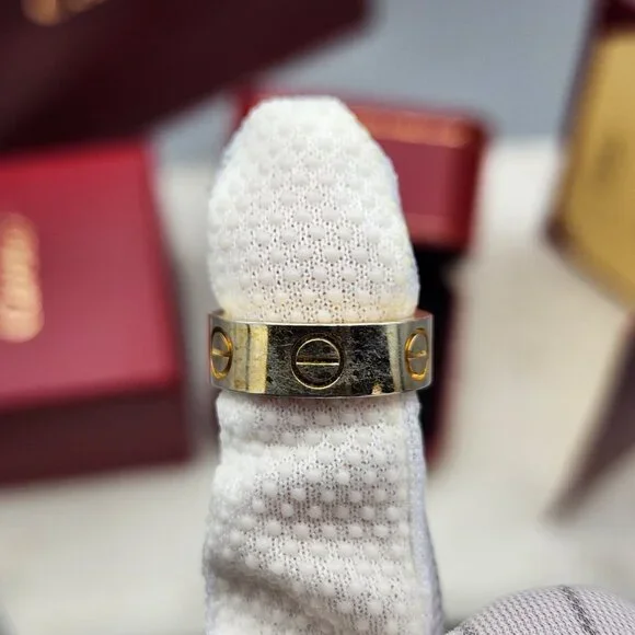 Cartier Love 18k Yellow Gold Trinity Ring Size 52 - Picture 5 of 10